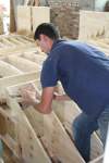 The forms were carefully shaped to ensure a smooth base for the walls